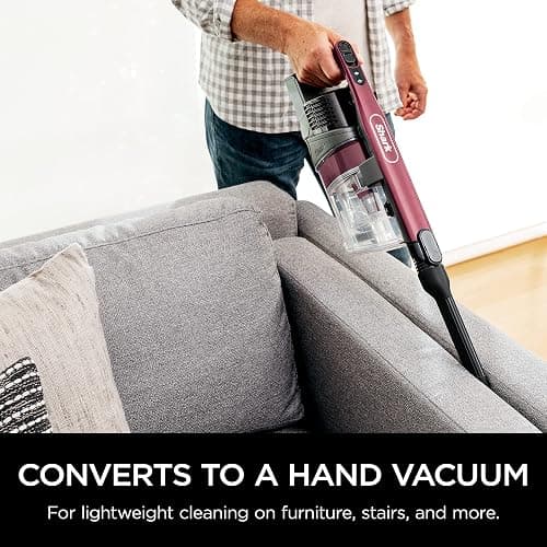 Shark Cordless Vacuum Cleaner, HEPA Filter, Lightweight, Portable, Rechargeable, Pet Hair Pickup, Removable Handheld, Crevice, Upholstery & Dusting Brush Included, 40-min runtime, Red, IZ362H thumbnail 6