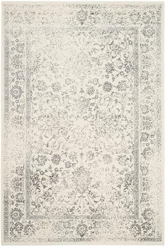 SAFAVIEH Distressed Teppich für Wohnzimmer, Esszimmer, Schlafzimmer - Adirondack Collection, Kurzer Flor, Elfenbein und Silber, 155 X 229 cm thumbnail 5