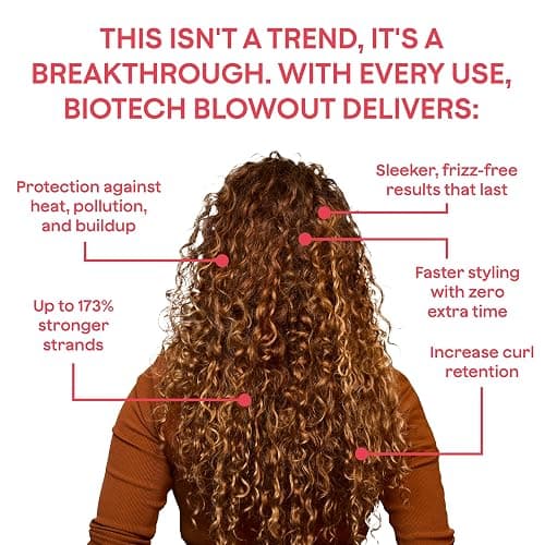 Biotech Blowout Leave-In Restorative Hair Mask 1.7 Fl Oz, Style & Heat Protectant (up to 450°F), 8-Hour Style, Frizz Control, for Damage Heat, Bleach, Colour & Chemical Stress, by Goddess Maintenance thumbnail 3