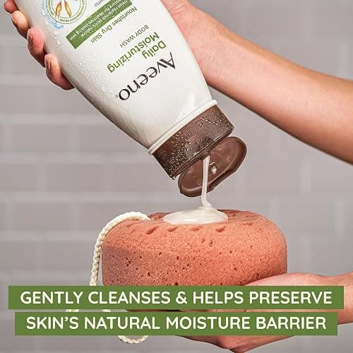 Aveeno Daily Moisture Gift Set, Skincare Set for Dry Skin with Nourishing Body Lotion, Moisturizing Body Wash, & Skin Relief Hand Mask, Formulated with Prebiotic Oat, Paraben-Free, 3 Items thumbnail 2