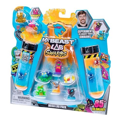 MrBeast Lab Swarms Series 2, Atomic Series 12 Pack – Crab Cat, Add Water, Shake The Test Tube and Reveal 2 of 12, 1-inch (2.5 cm) MrBeast Swarms Collectible Micro Beasts. 85+ to Collect! thumbnail 6