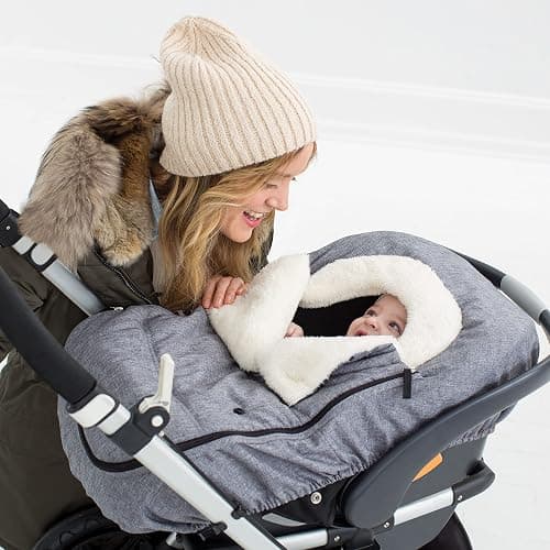 Skip Hop Winter Car Seat Cover, Stroll & Go, Heather Grey 16x3x27 Inch (Pack of 1) thumbnail 3
