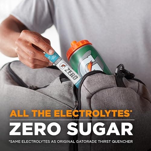 Gatorade G Zero Sports Drink Mix Powder Packets, 3 Flavor Frost Variety Pack, Electrolyte Powder Drink Mix for Hydration, Zero Sugar, 30 Total Packets thumbnail 5