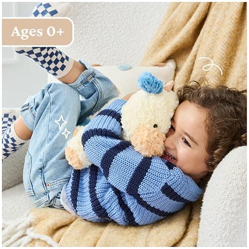GUND Cozys Collection Cow, Stuffed Animal for Ages 1 and Up, Spring Decor Plush Toy, Cream/Blue, 10” thumbnail 6