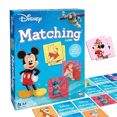 Wonder Forge Disney Matching Game - Fun Memory Game for Boys & Girls Ages 3 and Older - Featuring Classic Disney Characters - Preschool Learning Toy - Image 1