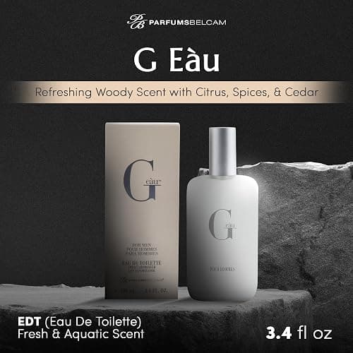 PB ParfumsBelcam G eàu Eau de Toilette Perfume Spray for Men - 3.4 Fl Oz Affordable Long Lasting Cologne, Modern Masculine Scent with Woody Citrus Fragrance Made with Premium Oils for All Day Use thumbnail 2