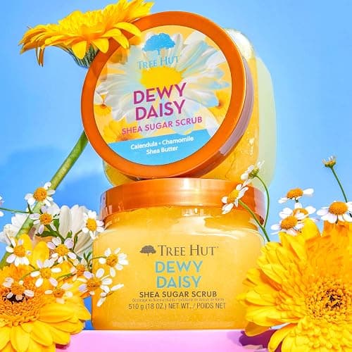 Tree Hut Dewy Daisy Shea Sugar Scrub | Exfoliating Body Scrub Removes Dead, Dry Skin for a Soft & Hydrated Feel | Nourishing Essential Body Care | 18 fl oz. thumbnail 4