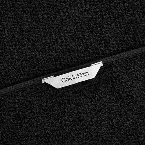 Calvin Klein - Bath Towels, Super Soft & Absorbent Cotton Towels, Zero Twist Construction, Brand Locker Loop for Easy Hanging (Iconic Solid Black, 3 Piece) thumbnail 5