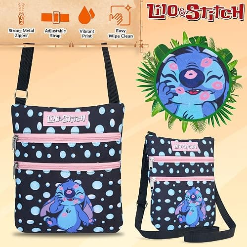 Disney Stitch Crossbody Bags for Women Teenagers Girls Purse Sling Shoulder Bag for Shopping Vacation Gifts for Her thumbnail 4