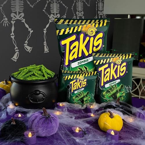 Takis Zombie 18 pc / 1 oz Multipack, Habanero & Cucumber Flavored Extreme Spicy Rolled Tortilla Chips thumbnail 4