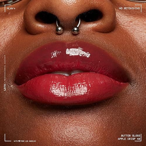 NYX PROFESSIONAL MAKEUP Butter Gloss, Non-Sticky Lip Gloss - Apple Crisp (Modern Red) thumbnail 9