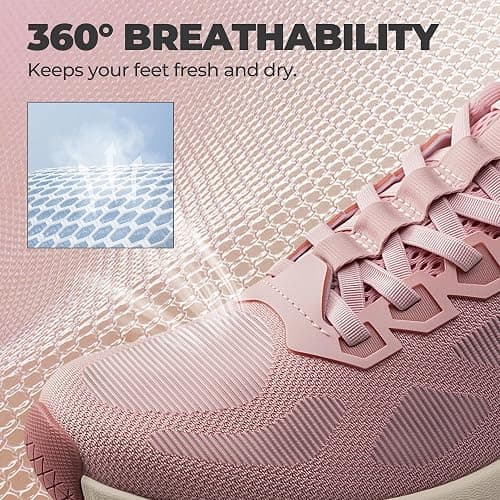 ALLSWIFIT Women's Slip On Walking Shoes Hands-Free Cushion Running Tennis Non-Slip Comfortable Gym Workout Athletic Breathable Fashion Sneakers SwiftLite thumbnail 9