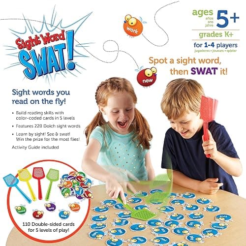 Learning Resources Sight Word Swat A Sight Words Game - Phonics Flash Cards, Board Games for Kids, Montessori Spelling , Homeschool, Classroom Must Haves, Teacher Supplies, Gifts for Boys and Girls thumbnail 6