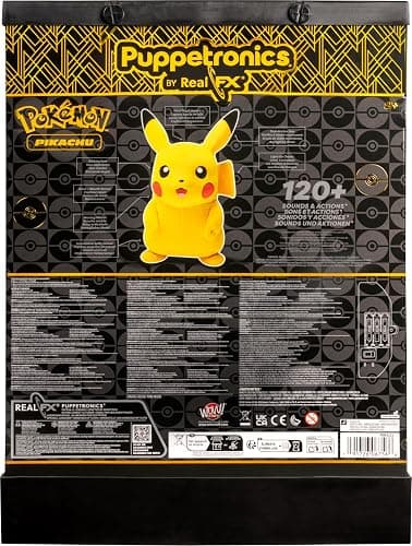Pokémon Pikachu Puppetronic by RealFX - 16-Inch Interactive Plush with 120+ Animations of Movement, Lights, and Sounds thumbnail 7
