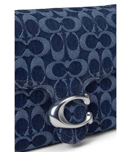 Coach Soft Tabby Shoulder Bag in Signature Denim, LH/Deep Blue Multi thumbnail 3