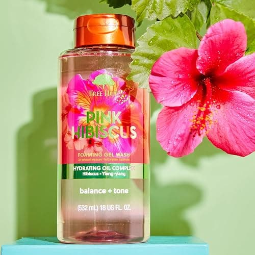 Tree Hut Body Wash Pink Hibiscus Foaming Gel, Cleanse & Soothe Skin Without Stripping Moisture, Made with our Hydrating Oil Complex, 18 fl oz. thumbnail 6