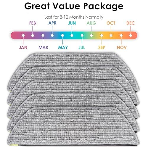 (5 Pack) Replacement Mop Pads for Shark AV2800ZE, RV2820YE, RV2820ZE, AV2820S, AV2820AE, RV2800AE, RV2800S, RV2800YE, RV2800ZEUS, AV2810ZE, AV2810YS, RV2810YS, UR2850YS, UR2850YEUS, UR2860YS thumbnail 6