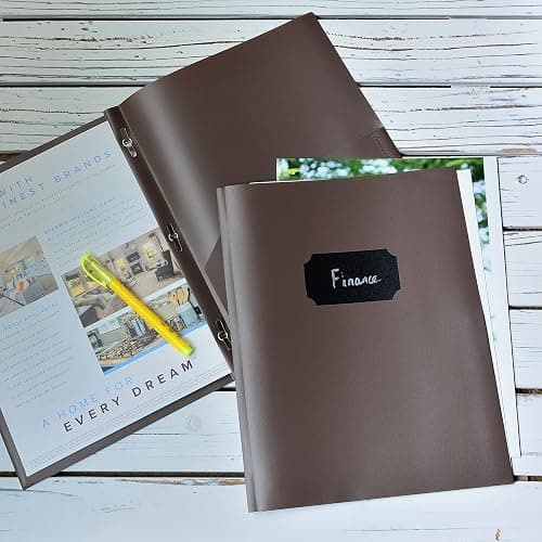 Youngever 6 Pack Heavy Duty Plastic Two Pocket Folders with 3 Prongs, Metal Prongs Fastener, Heavy Duty Plastic 2 Pocket Folder (Brown) thumbnail 6