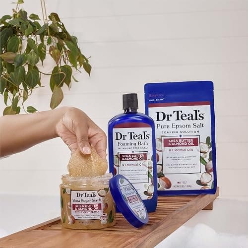 Dr Teal's Shea Sugar Body Scrub, Shea Butter with Almond Oil & Essential Oils, 19 oz (Pack of 3) thumbnail 8