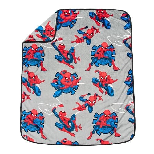 Jay Franco Spiderman Nogginz Set - 40 x 50 Inch Throw Blanket & Pillow - Kids Super Soft 2 Piece Bedding Set thumbnail 5