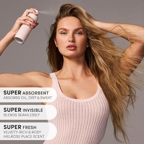 OUAI Super Travel Size Dry Shampoo - Volumizing Dry Shampoo - Absorbs Oil, Dirt & Sweat - Blends Seamlessly into Hair with Zero Residue & Enriched with a Long-Lasting Scent - Melrose Place (2 oz) thumbnail 4