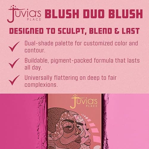 Juvia's Place Duo Blush Volume 4 - Matte Powder Blush for Cheeks Makeup | Highly Pigmented, Two Tone Make Up Powder Blush with Buildable Color for Natural or Bold Looks thumbnail 5