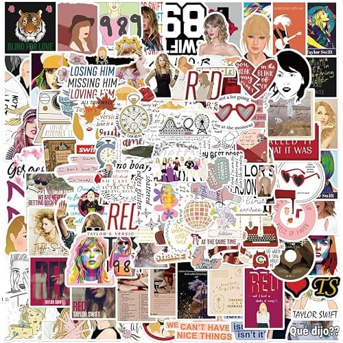 Taylor Swift Lyrics Stickers Pack – 150pcs Aesthetic Vinyl Decals Inspired by Albums & Quotes – Waterproof Stickers for Laptop, Water Bottle, Scrapbook, Phone – Swiftie Merch Gift thumbnail 4