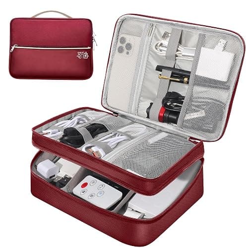 CILLA Electronic Organizer Travel Case, Travel Cord Organizer Case Portable Waterproof Cable Organizer Bag for Charger, Cord, USB, Power Bank, Earphone - Image 1