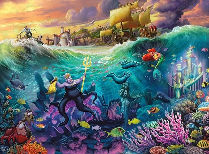 Buffalo Games - Silver Select - Thomas Kinkade - Disney Ursula - 1000 Piece Jigsaw Puzzle for Adults -Challenging Puzzle Perfect for Game Nights - Finished Size is 26.75 x 19.75 thumbnail 2