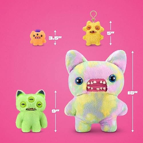 Fuggler Baddies Fuggs 9 Inch Plush Collectible Toy (Annoyed Alien) by ZURU Featuring Funny Ugly Monster Designs with Fierce Attitude, Bold Style, Unsettling Expressions thumbnail 3