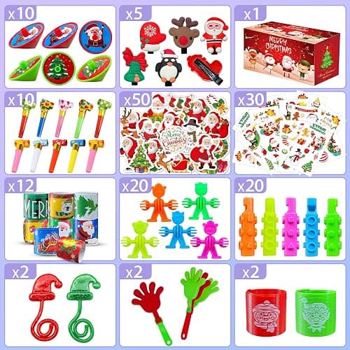 250PCS Christmas Toys for Kids Christmas Gift, Assortment Xmas Toys for Party Favors, Pinata Goodie Bag Stuffers, Stocking Stuffers, Advent Calendar, Prizes For Kids Classroom Rewards thumbnail 4