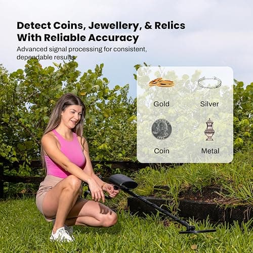 Bounty Hunter TK4 Tracker IV Metal Detector – All-Terrain Gold, Silver, Coin & Relic Finder with 8" Waterproof Coil, 3 Detection Modes – for Adults & Kids – Made in USA thumbnail 5