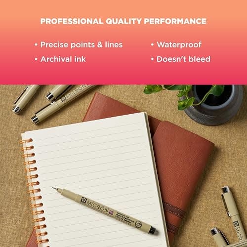 SAKURA Pigma Micron Fineliner Pens - Archival Black and Colored Ink Pens - Pens for Writing, Drawing, or Journaling - Assorted Point Sizes - 73 Pack with Container thumbnail 4