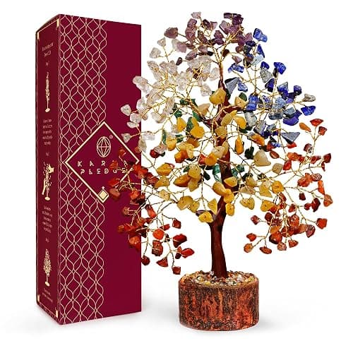 Crystal Tree of Life 7 Chakra Birthday Gifts for Women, Unique Gifts for Her, Home and Office Decor, Handmade Healing Crystals Tree Bring Positive Energy, Money, Good Luck, Gifts for Mom & Love Ones - Image 1