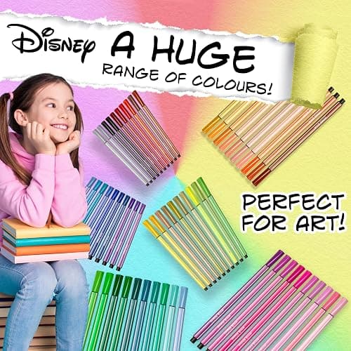 Disney Stitch Colouring Pens for Kids Felt Tip Pens Art Supplies - Stitch Gifts (Blue) - Blue thumbnail 4