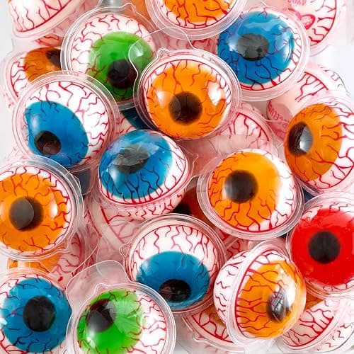 30 Gummy Eyeballs, Spooky Halloween Eyeball Candy in 4 Flavors, Soft Gummies with Jelly Filling, Individually Wrapped, By 4YoreElves (19 oz) thumbnail 8