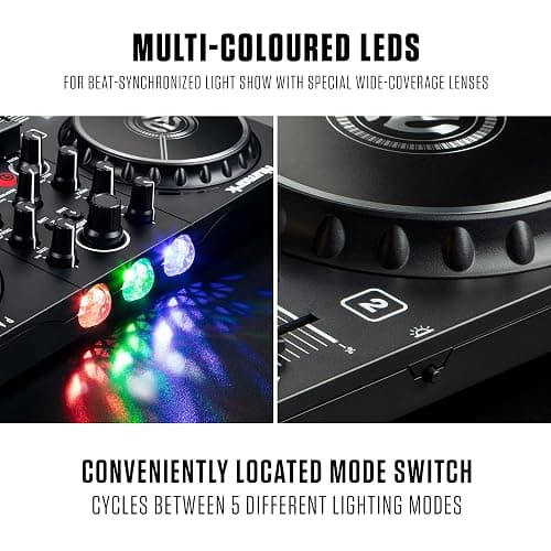 Numark Party Mix II Platine DJ avec Lumières LED, Carte Son et Table de Mixage, avec Serato DJ Lite pour Mac et Win OS thumbnail 3