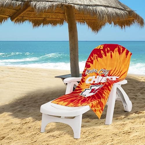 Northwest NFL Kansas City Chiefs Unisex-Adult Beach Towel, 30" x 60", Psychedelic thumbnail 7