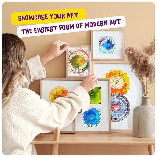 Dan&Darci Paint Spin Art Machine Kit for Kids - Arts & Crafts for Boys, Girls - Art Craft Set Christmas Gift for 6-9 Year Old Boy, Girl - Painting Spinner Toys - Birthday Gift Ideas for Ages 6-12 Year thumbnail 4