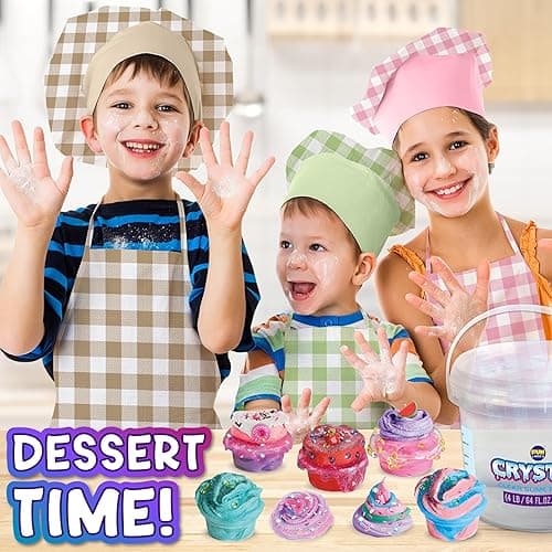 4 LB Huge Glassy Clear Slime Bucket Toy for Kids, FunKidz 64 FL OZ Premade Big Crystal Slime Pack Gift with 29 Sets Add-ins Jumbo Slime Kit for Girls Boys Party Present thumbnail 7