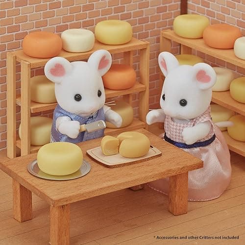 Calico Critters, Marshmallow Mouse Family, Dolls, Dollhouse Figures, Collectible Toys, 3 inches - Marshmallow Mouse Family thumbnail 4