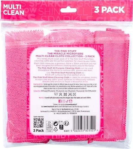 Stardrops – The Pink Stuff – Miracle Microfibre Cloth Collection 3 Pack thumbnail 4
