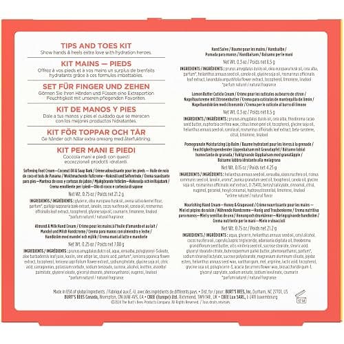 Burt's Bees Gifts Ideas, Tips and Toes Kit, 6 Travel Size Products - Pomegranate Moisturizing Lip Balm, 2 Hand Creams, Foot Cream, Cuticle Cream, and Hand Salve thumbnail 15