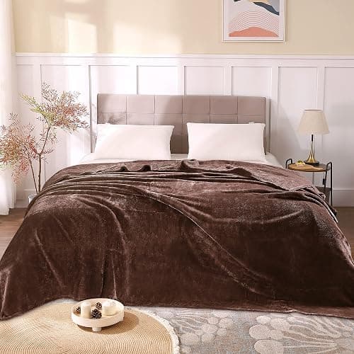 Fleece Blanket Queen Size Brown thumbnail 4