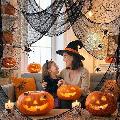 5Pcs Halloween Creepy Cloth Black 30×72inch - Halloween Decorations Clearance - Creepy Spooky Halloween Decorations Outdoor Indoor thumbnail 2