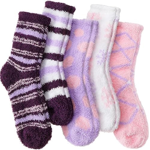 ANTSANG Womens Fuzzy Socks Fluffy Slipper Cozy Cabin Winter Soft Fleece Warm Comfy Thick Christmas Gift Socks - Image 1