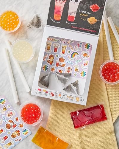 Bubbleology Fruit Bubble Tea Mixology Kit with Popping Boba - NEW Updated Recipe & Flavour Selection - Makes 4 Bubble Teas (Pack of 1) thumbnail 4
