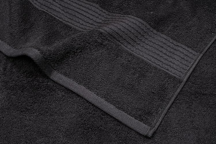 Dewall Maisons Exceptional 8-Piece Black Cotton Towel Set - High Absorbency & Softness - Includes 2 Bath Towels, 2 Hand Towels, 4 Washcloths - for Body, Face, Hands - Bathroom Accessory - Towels Set - 8 Piece - Black thumbnail 4