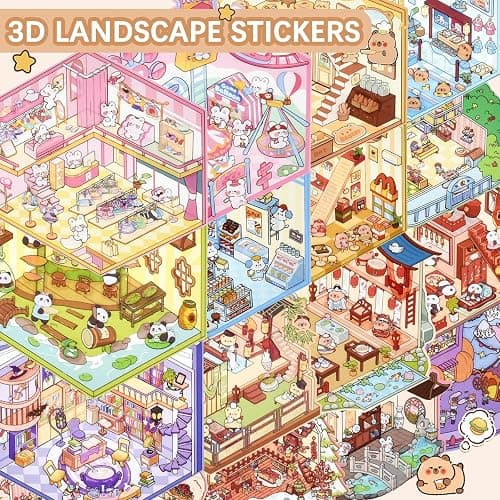 20 Sets DIY 3D Sticker Scene Collection Book thumbnail 5