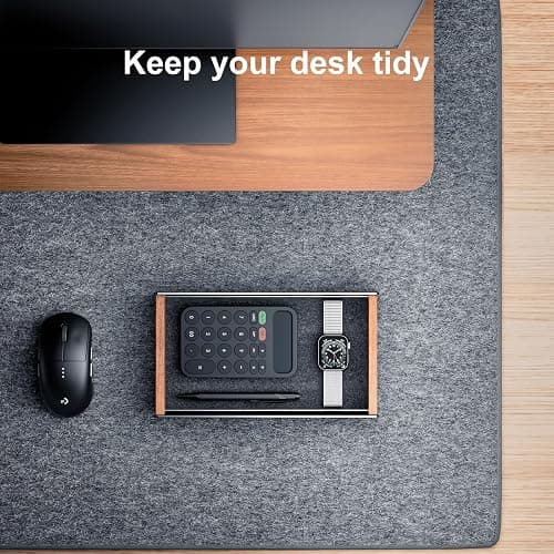 UPERGO Desk Tray Organizer Drawer for Home Office, Walnut Desk Organizer Tray for Keys, Pen, Watch thumbnail 4